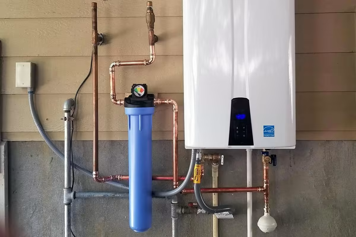 Tankless water heater setup in Los Angeles